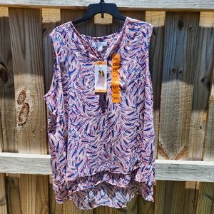 NWT Cristina B sleeveless blouse size XXL